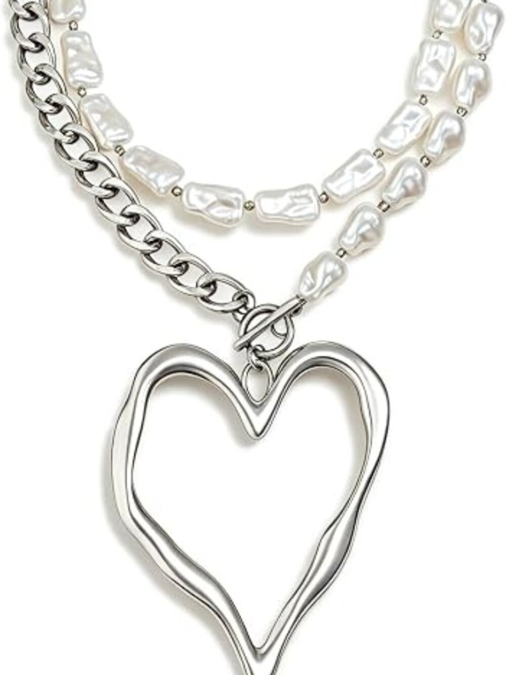 Y2k Large Heart Necklaces